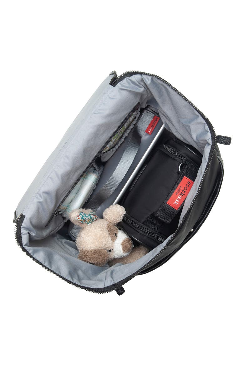 Alyssa Water Resistant Convertible Diaper Backpack, Alternate, color, BLACK