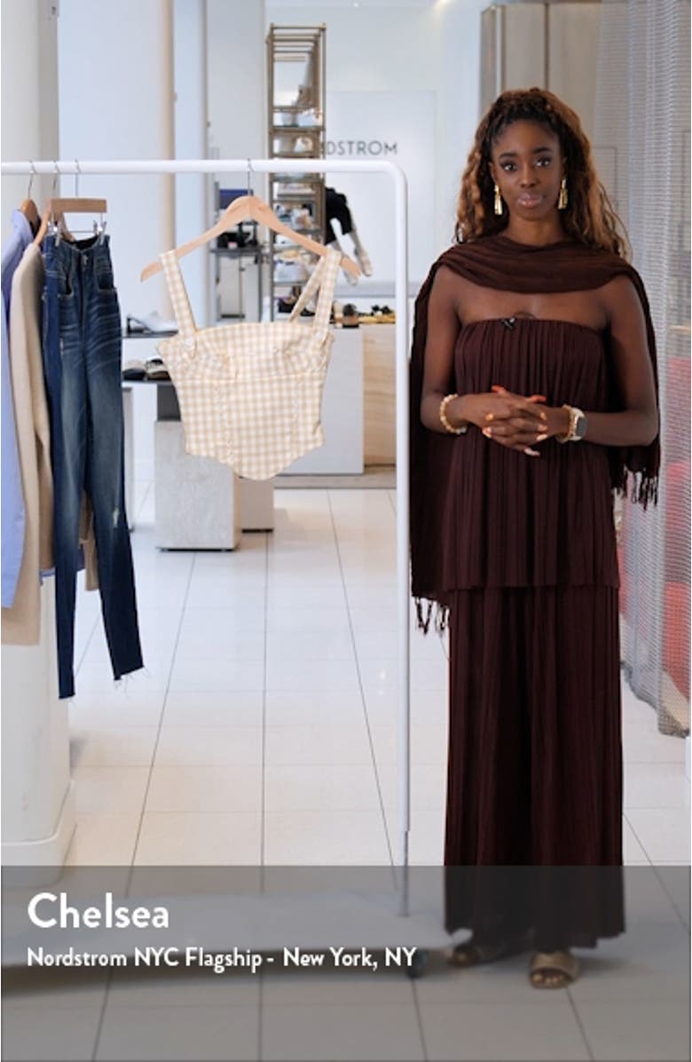 Lottie Gingham Corset Tank, sales video thumbnail