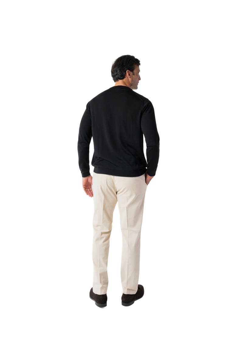 Robert Talbott Keaton Crewneck Sweater, Alternate, color, Black With Gray Tipping