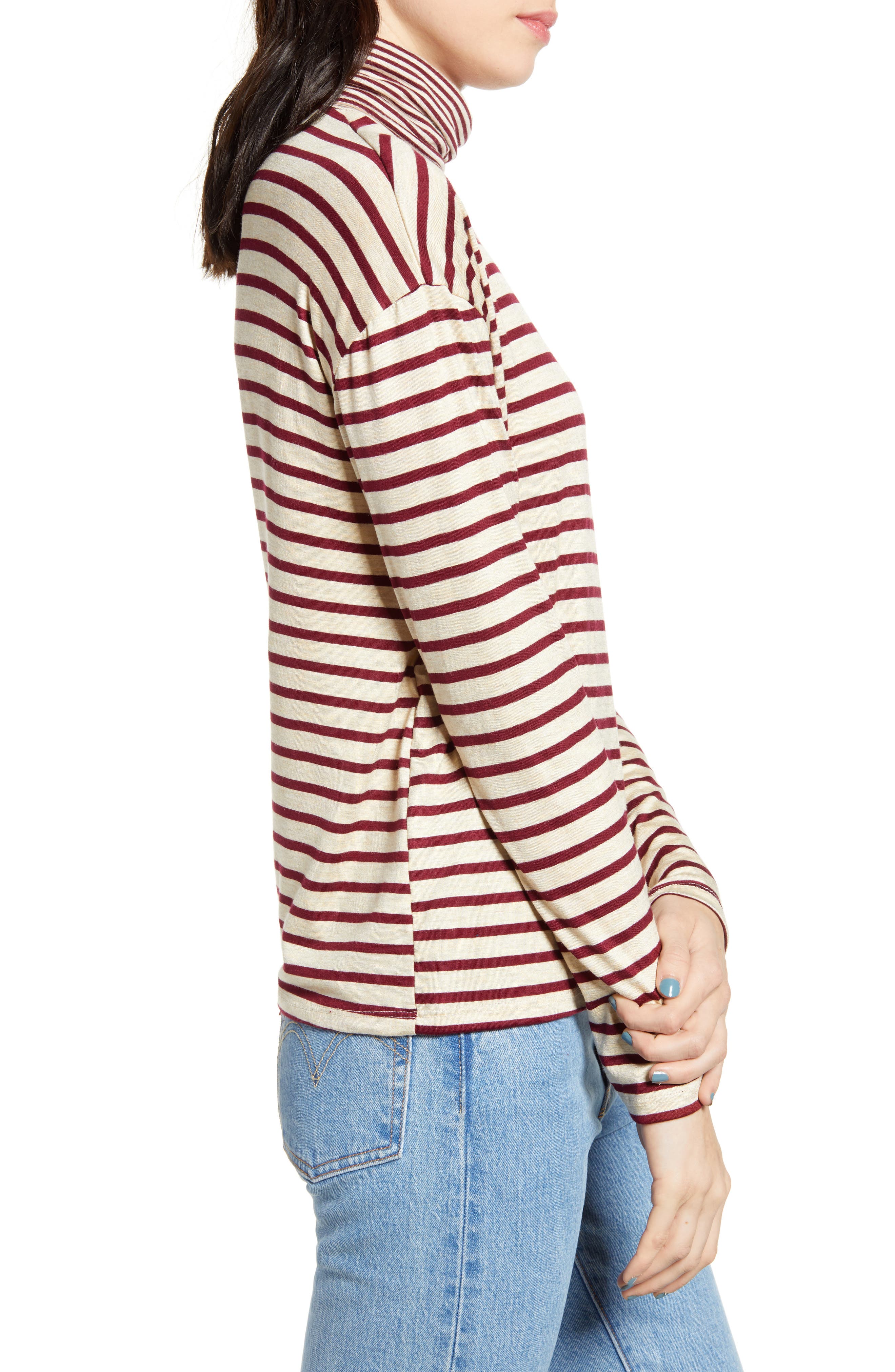 Project Social T Mixed Stripe Turtleneck Top (Women) | Nordstromrack