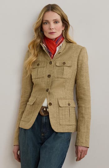 Herringbone Tweed Linen Jacket