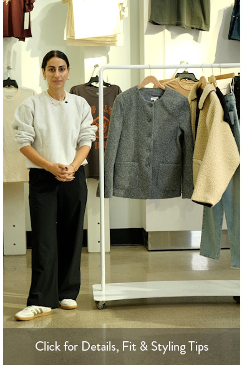 Textured Collarless Jacket video