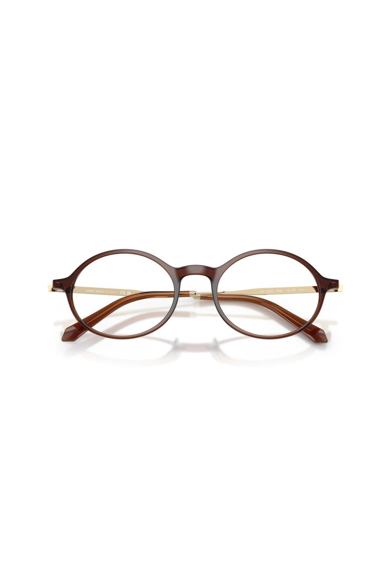 50mm Oval optical glasses, Alternate, color, Brown