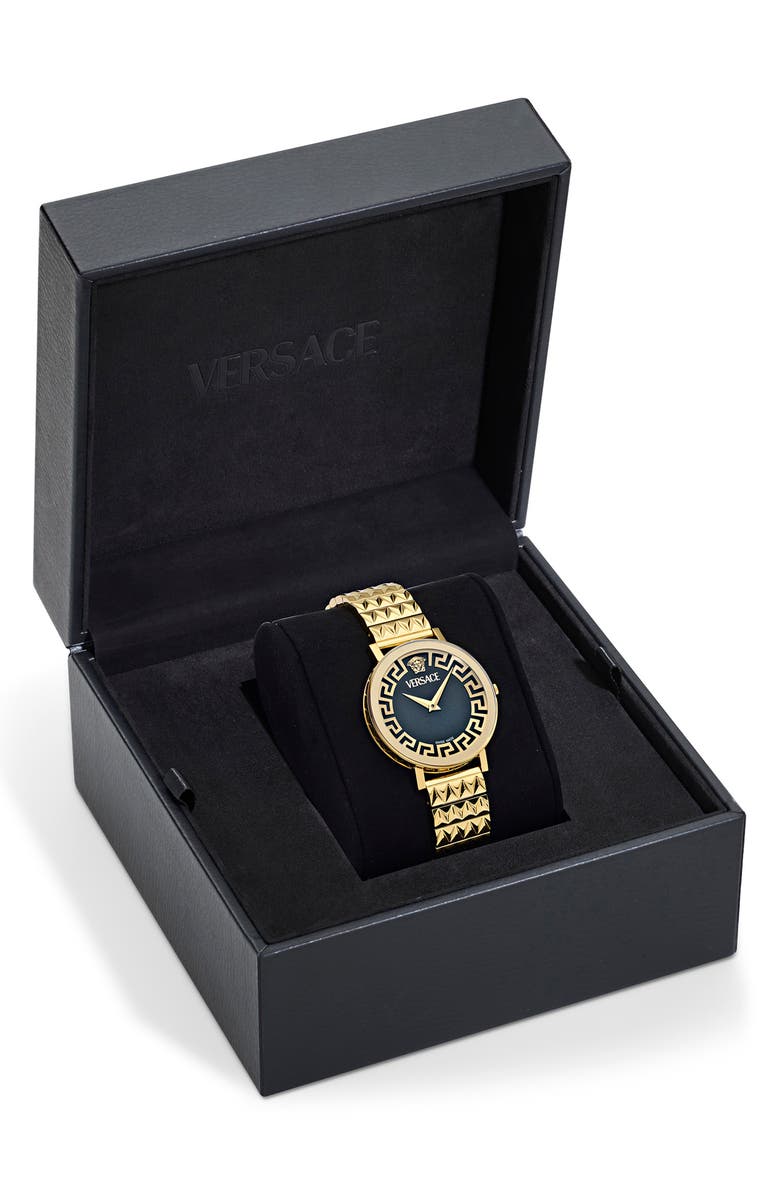 Versace Daedalus Bracelet Watch, 35mm, Alternate, color, Yellow Gold