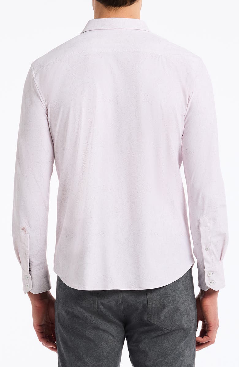 Robert Graham Thurston Paisley Knit Button-Up Shirt, Alternate, color, Light Pink