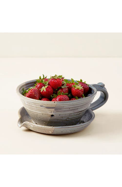 Uncommon Goods Berry Buddy Stoneware Strainer In Multi