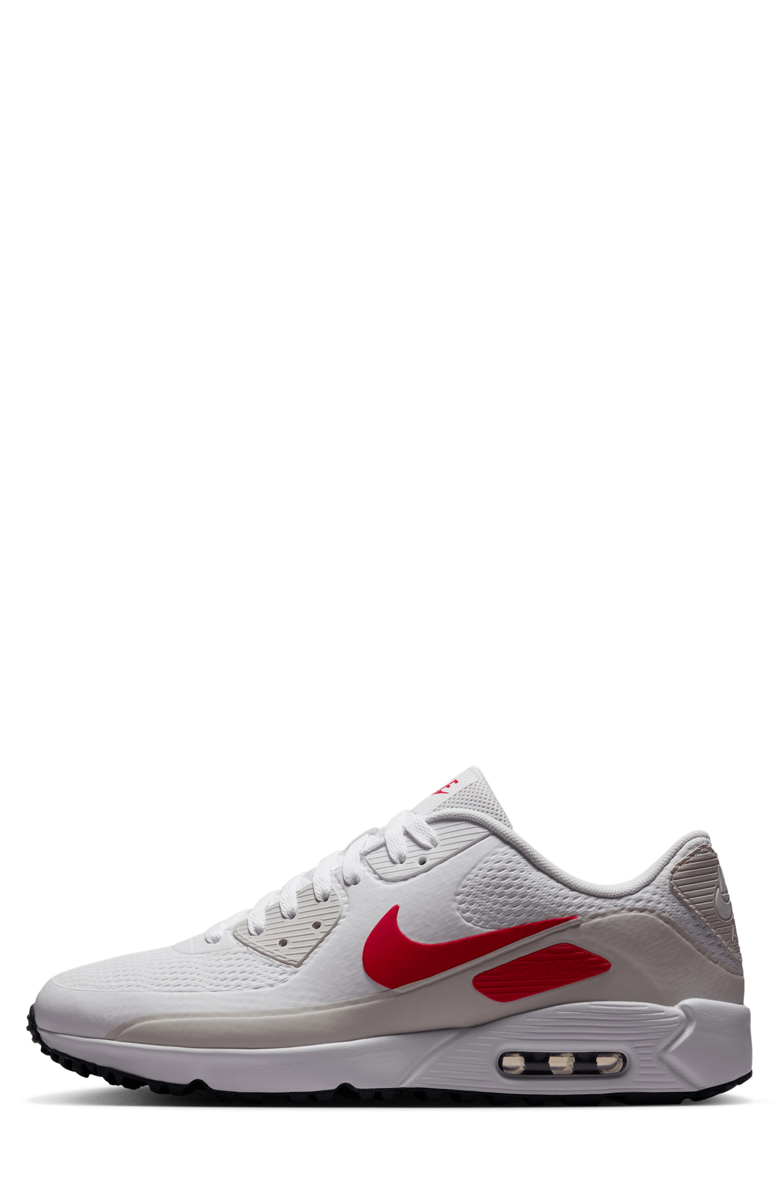 Air Max 90 Sneaker, Alternate, color, WHITE/ PHOTON DUST/ NAVY/ RED