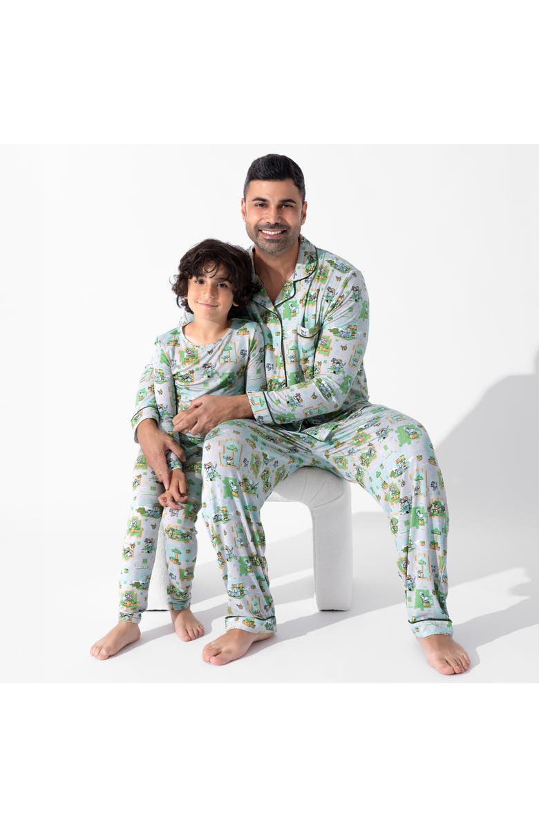 Bellabu Bear Kids' Minecraft Overworld Dreams Set of 2 Piece Pajamas, Alternate, color, Minecraft Overworld Dreams
