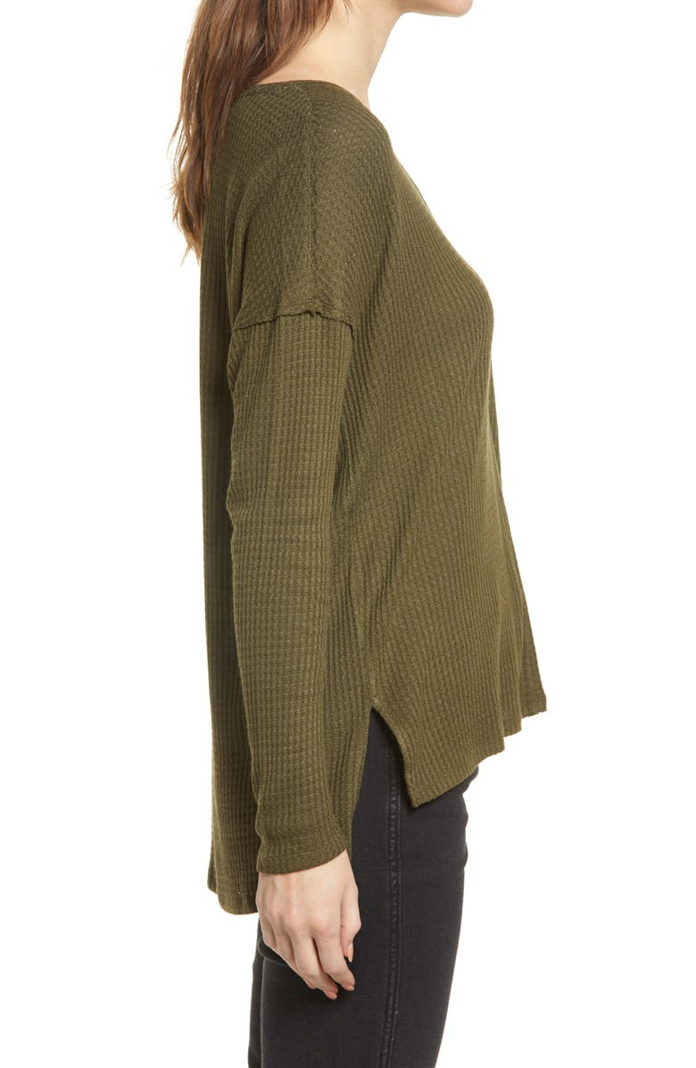 GIBSONLOOK Thermal V-Neck Tunic, Alternate, color, Olive