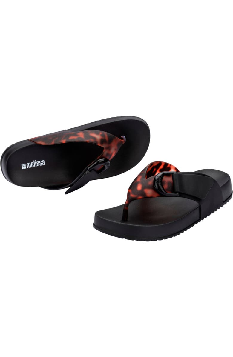 Melissa Cozy Water Resistant Platform Flip Flop, Alternate, color, Black/ Clear