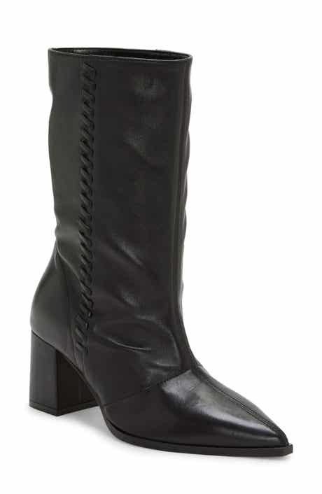 Vince Camuto Lorrys Whipstitch Block Heel Boot