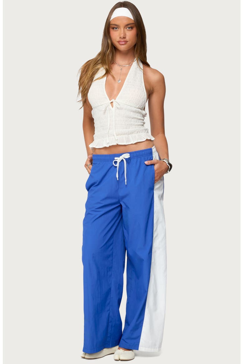 Jaye Contrast Panel Track Pants, Alternate, color, BLUE