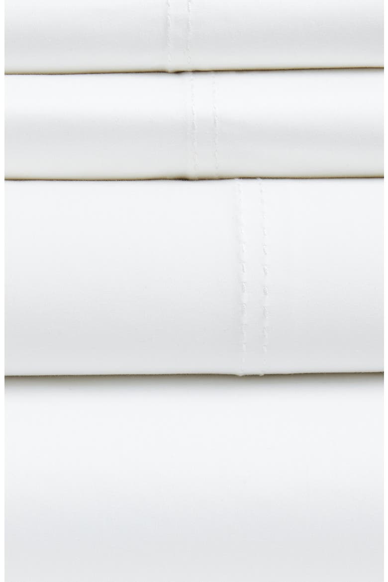 400 Thread Count Organic Cotton Sateen Sheet Set, Alternate, color, WHITE
