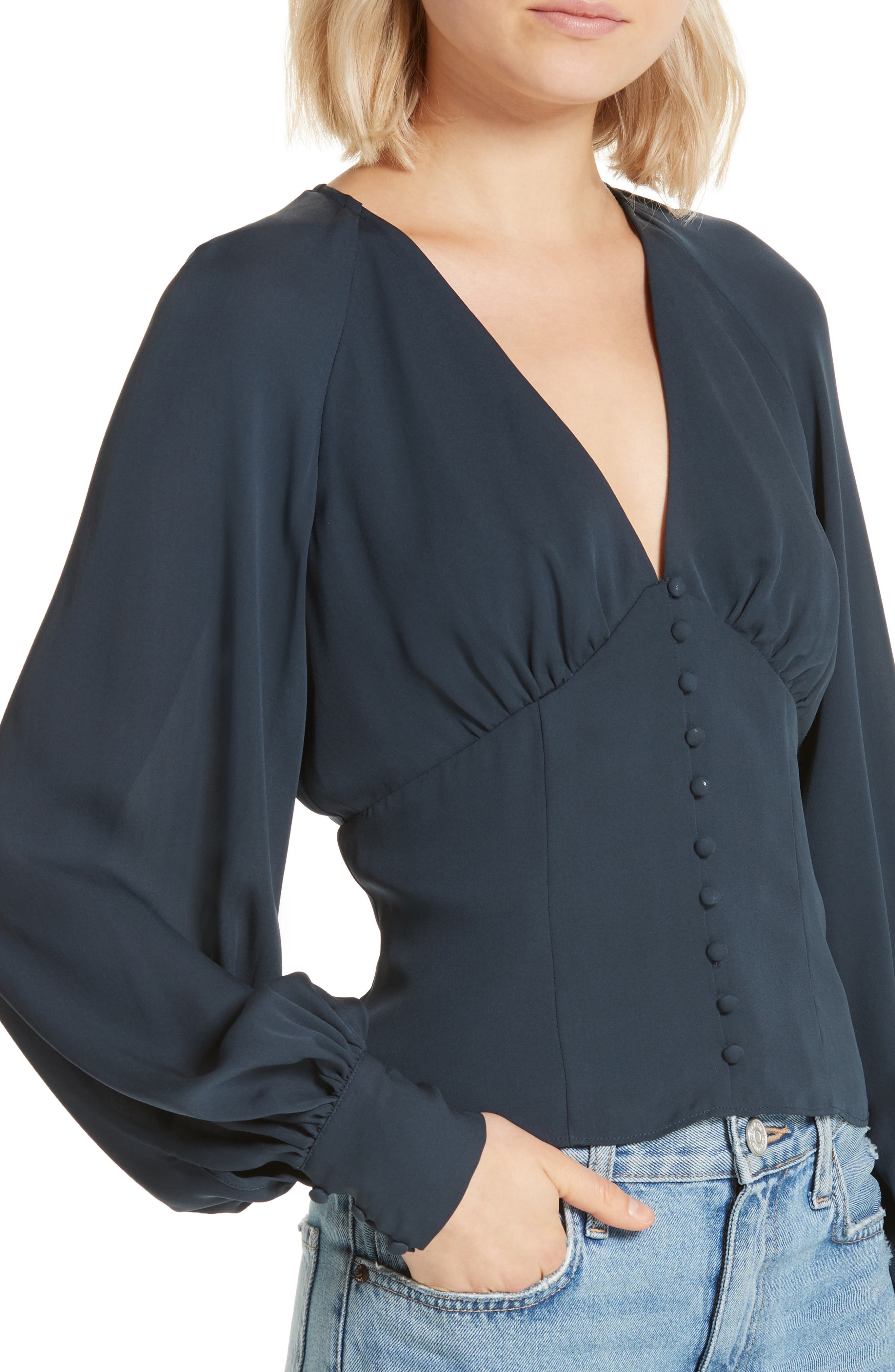 Joie Alurea Button Front Silk Blouse (Women) | Nordstrom