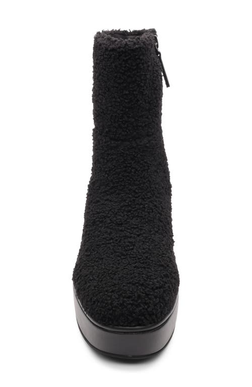 Sanctuary Emmet Faux Shearling Platform Bootie In Black