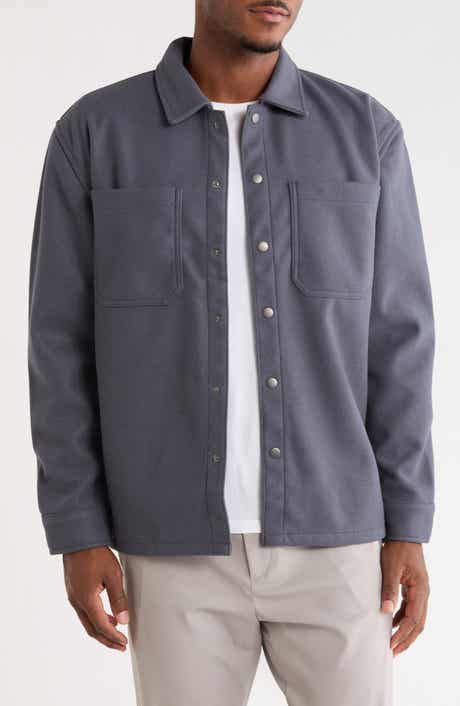 Solid Button-Up Overshirt