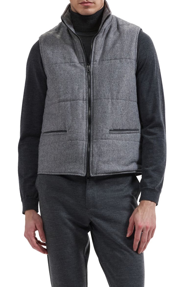 Wool Blend Padded Vest, Main, color, STONE