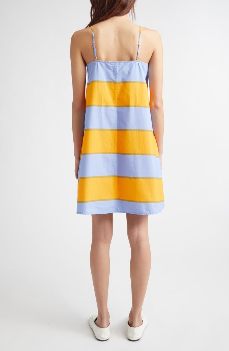 Marimekko Pelit Galleria Colorblock Stripe Cotton Dress, Alternate, color, Blue Orange