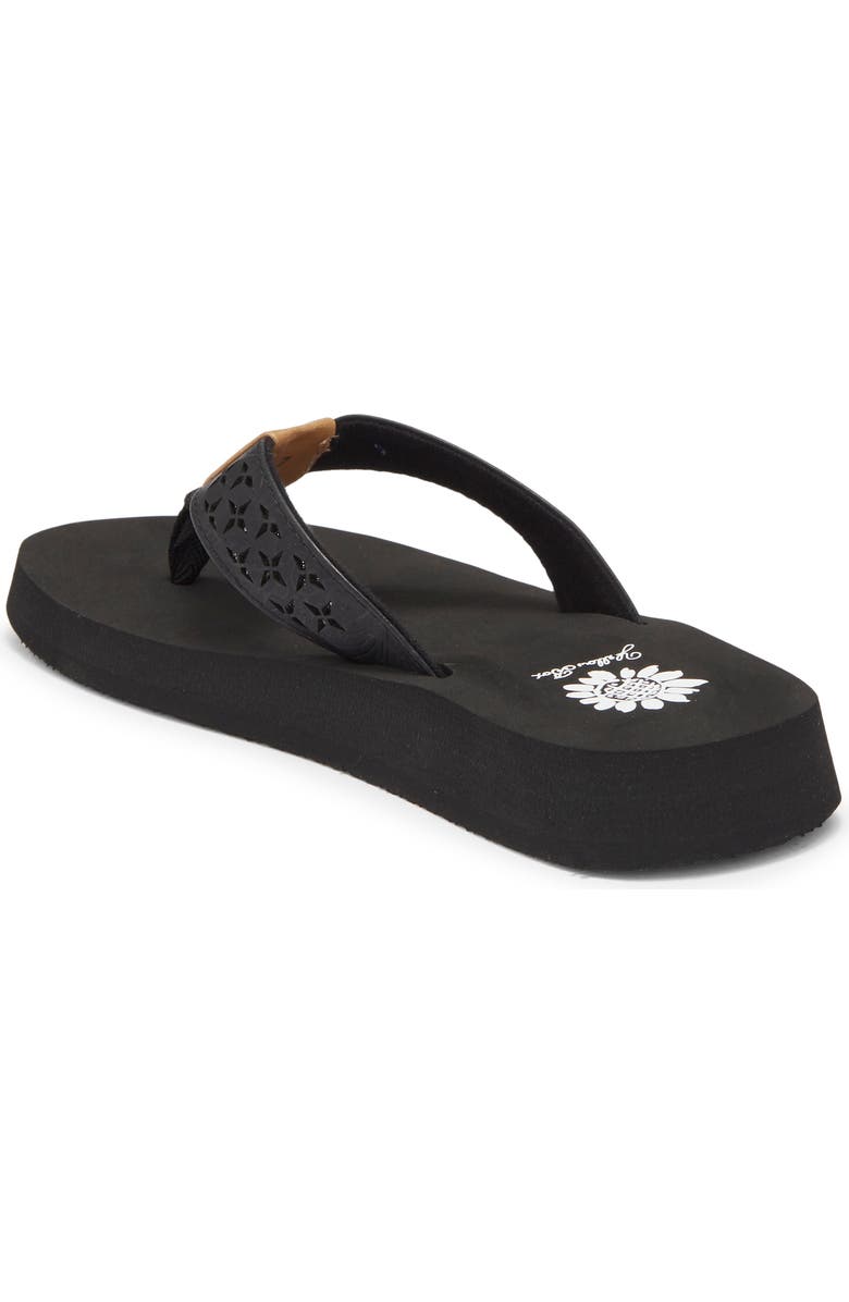 Yellow Box Premium Benji Lasercut Flip Flop, Alternate, color, Black