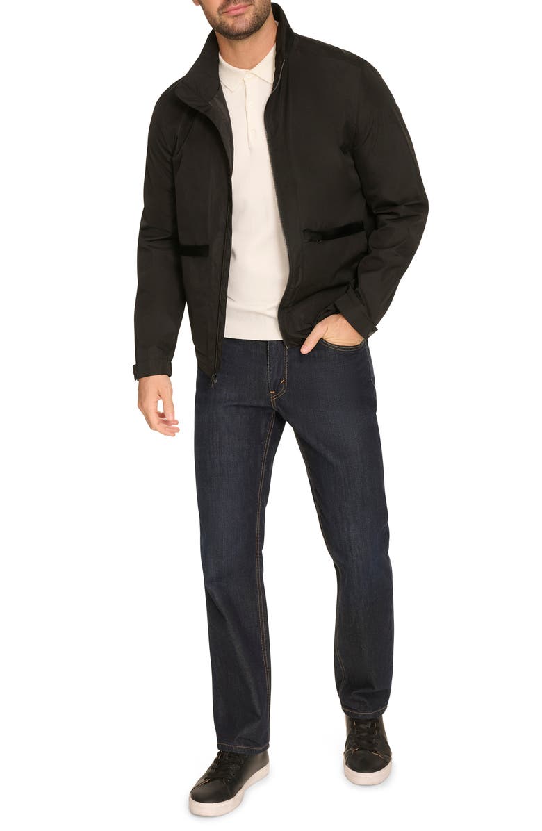 Cole Haan Packable Rain Jacket, Alternate, color, Black