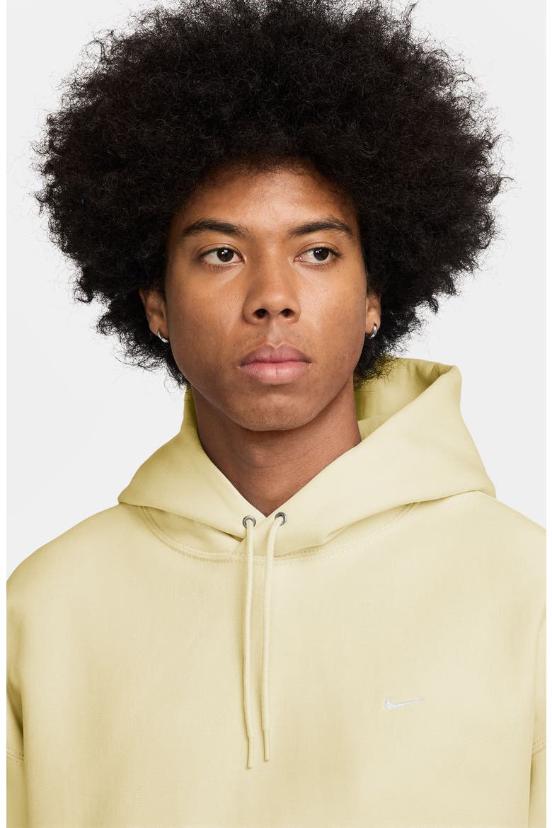 Fleece Hoodie, Alternate, color, COCONUT MILK/ WHITE