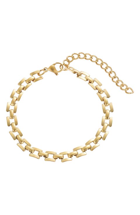 Geometric Link Chain Bracelet