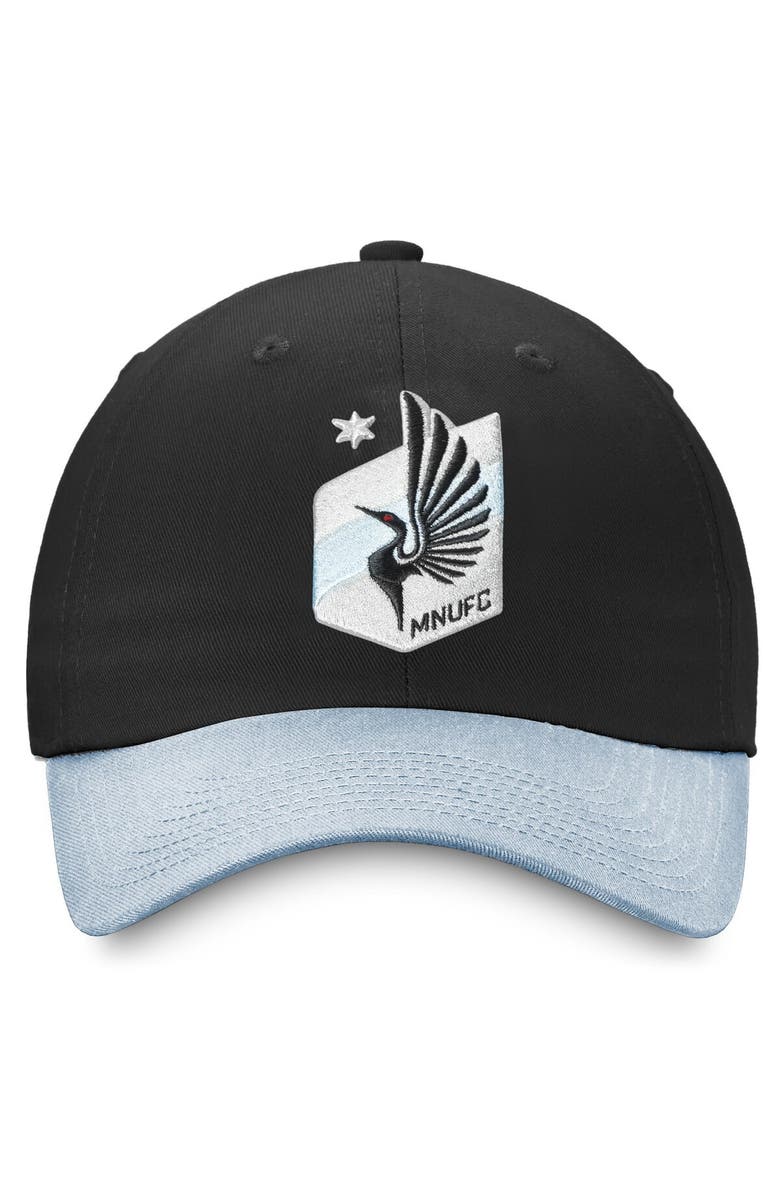 FANATICS Women's Fanatics Branded Black/Light Blue Minnesota United FC Iconic Adjustable Hat, Alternate, color, 