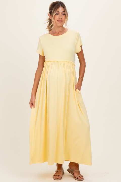 Ruffle Trim Maxi Dress