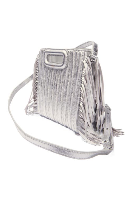 MAJE MAJE METALLIC QUILTED LEATHER M MINI BAG