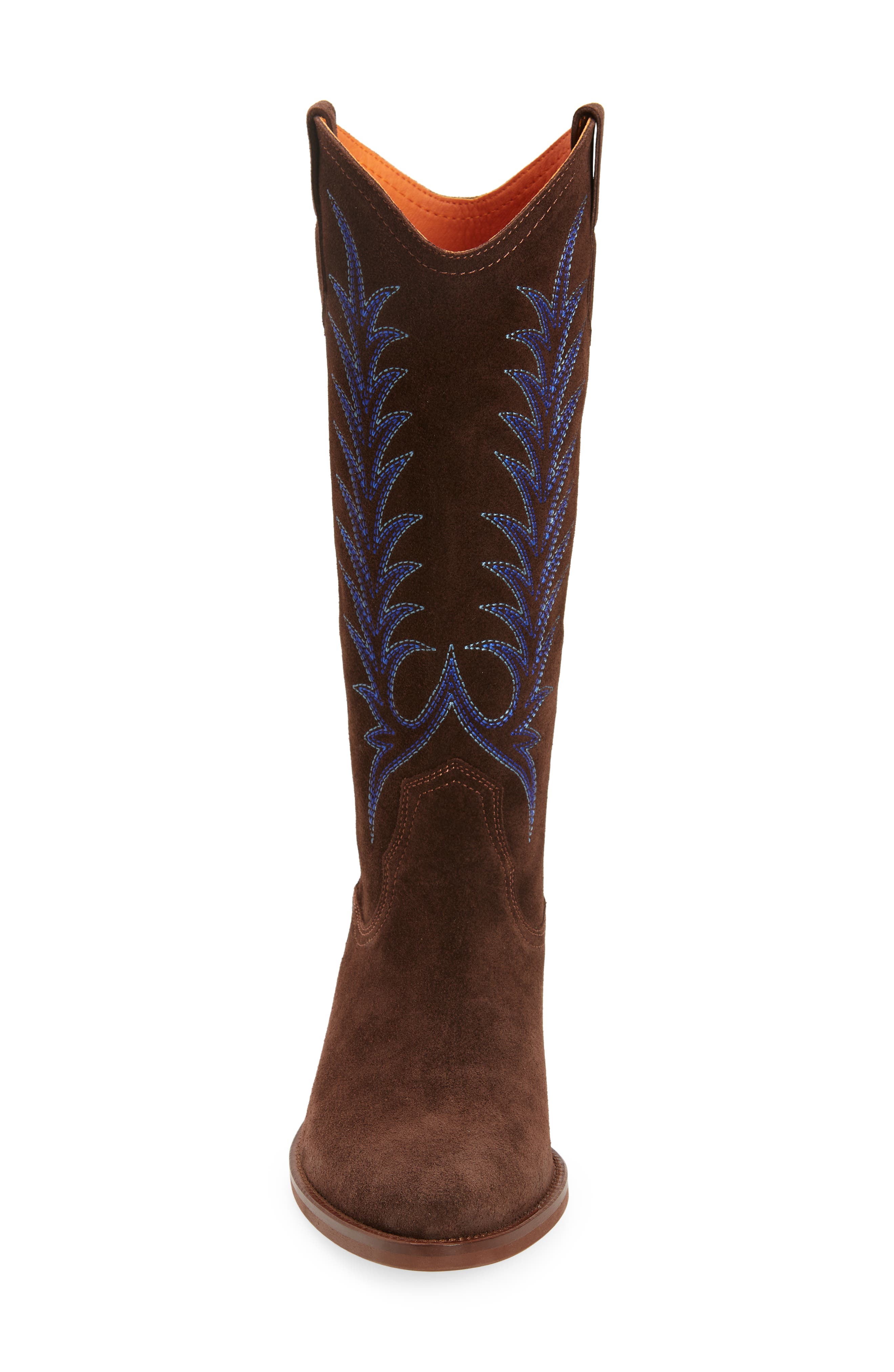 Penelope Chilvers Goldie Embroidered Cowboy Boot, Alternate, color, Ebony