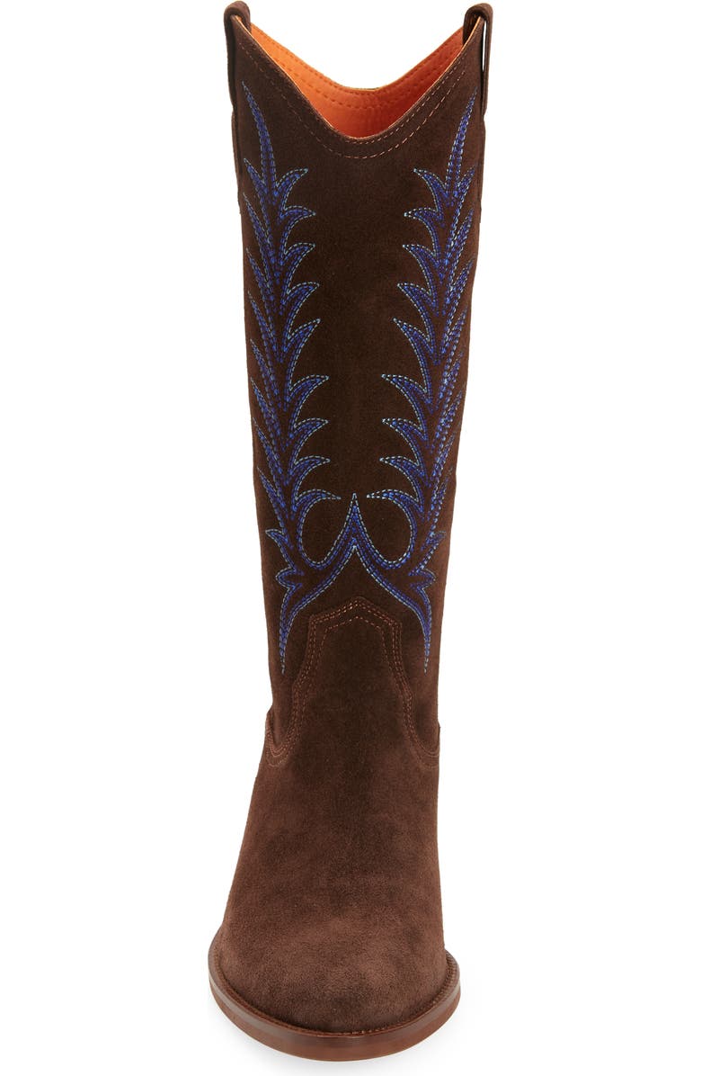 Penelope Chilvers Goldie Embroidered Cowboy Boot, Alternate, color, Ebony