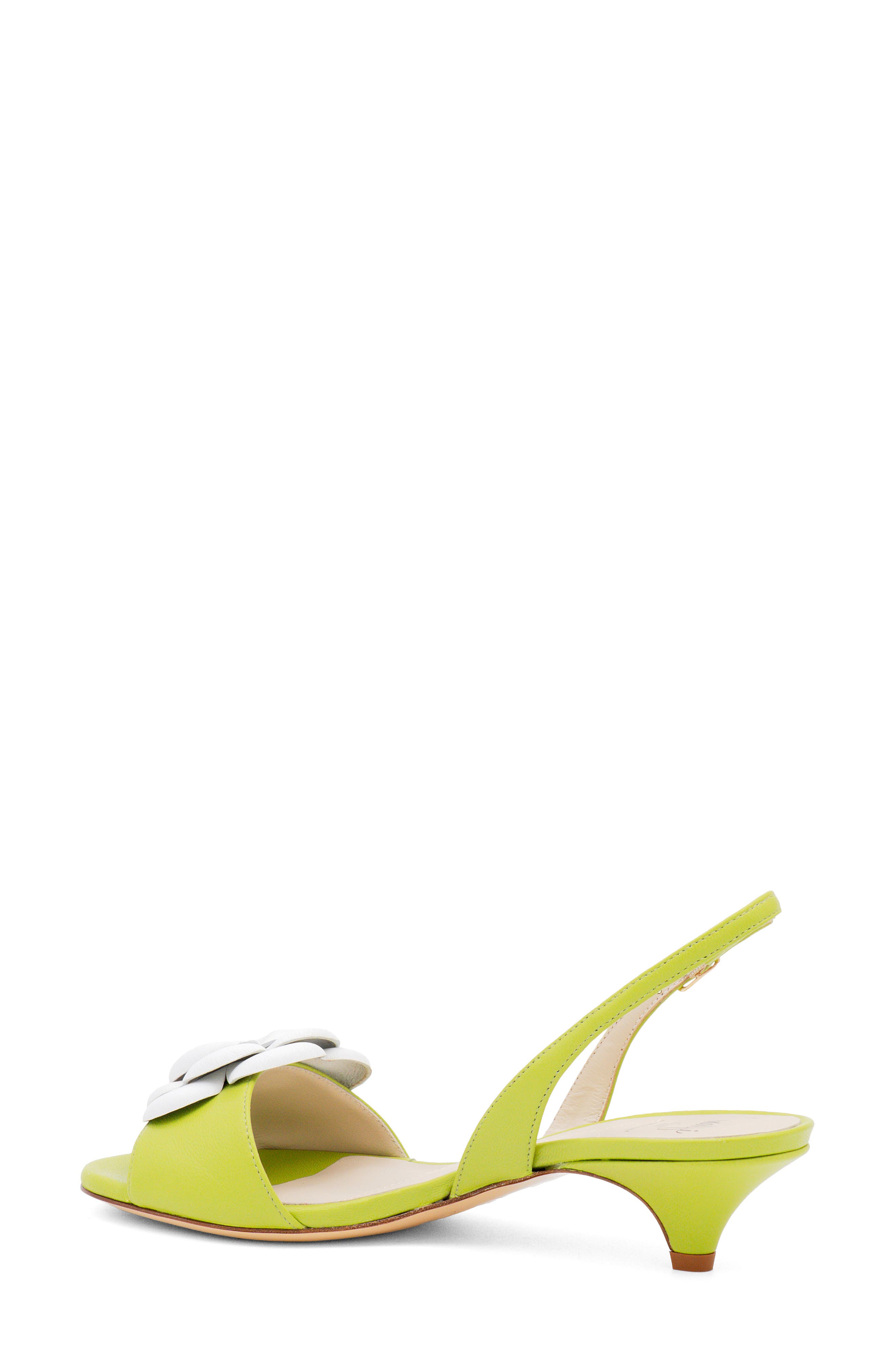 Amalfi by Rangoni Dante Slingback Kitten Heel Sandal, Alternate, color, Apple/ White Parmasoft