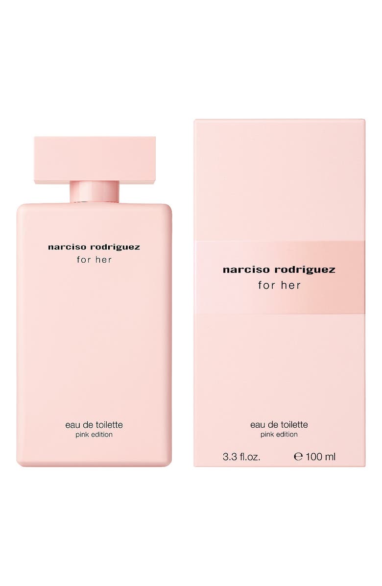 Narciso Rodriguez For Her Eau de Toilette Pink Edition - 3.3 oz., Main, color, 