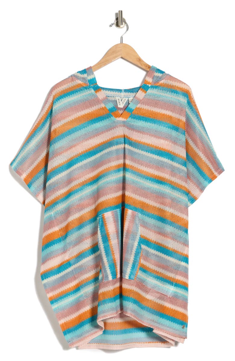 Roxy Salty Soul Beach Poncho, Main, color, Multi Stripe