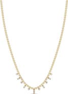 Zoë Chicco 14k Gold Diamond Baguette Round Box Necklace
