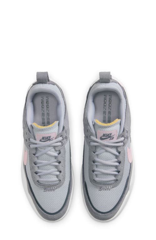 Nike Kids' Sb Day One Skate Sneaker In Cool Grey/pink Foam/grey