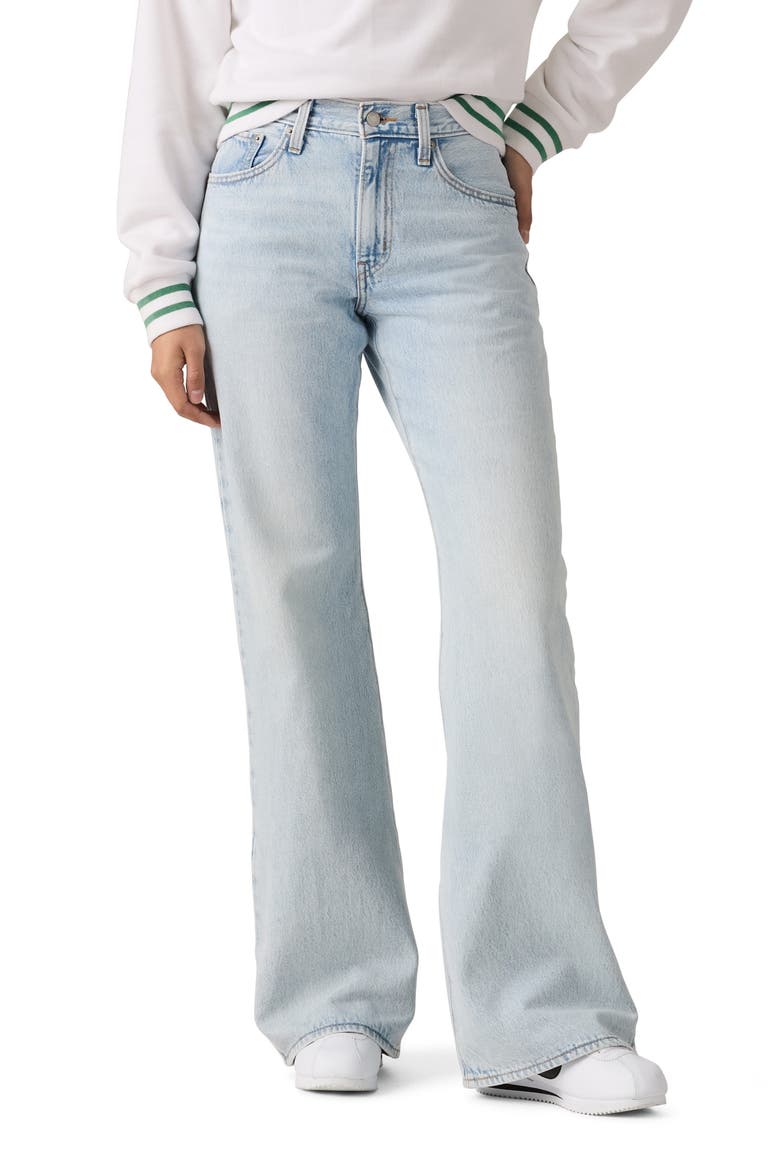 Middy Loose Bootcut Jeans, Main, color, ABRAIDED ART