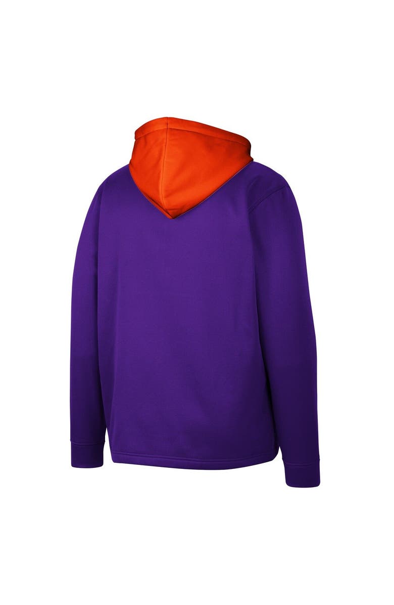 COLOSSEUM Men's Colosseum Purple Clemson Tigers Luge 3.0 Quarter-Zip Hoodie, Alternate, color, Purple