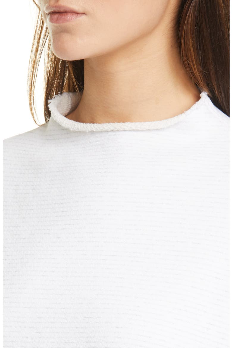 Funnel Neck Sweatshirt, Alternate, color, WHITE GRYM SQUIGGLE STRIPE