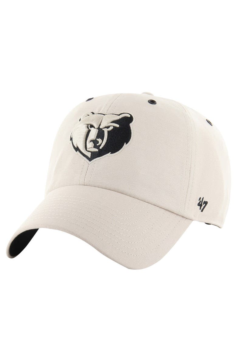 '47 Men's '47 Cream Memphis Grizzlies Lunar Clean Up Adjustable Hat, Main, color, 