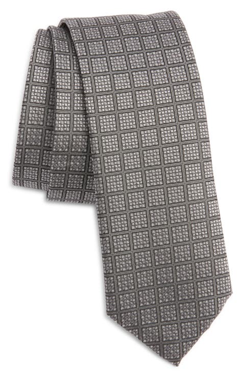 Micropattern Silk Blend Tie