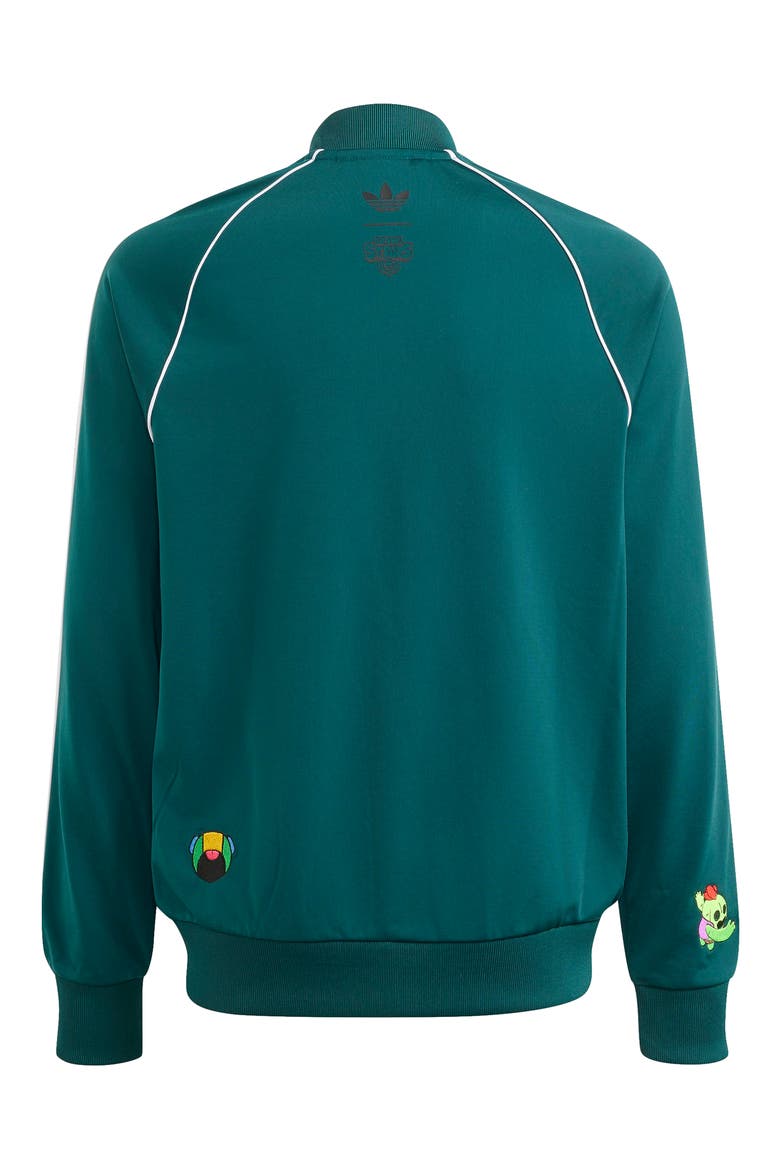 Kids' SST Full Zip Track Jacket, Alternate, color, RICH GREEN/ BLACK