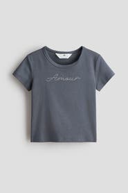 H&M Embellished-motif T-shirt