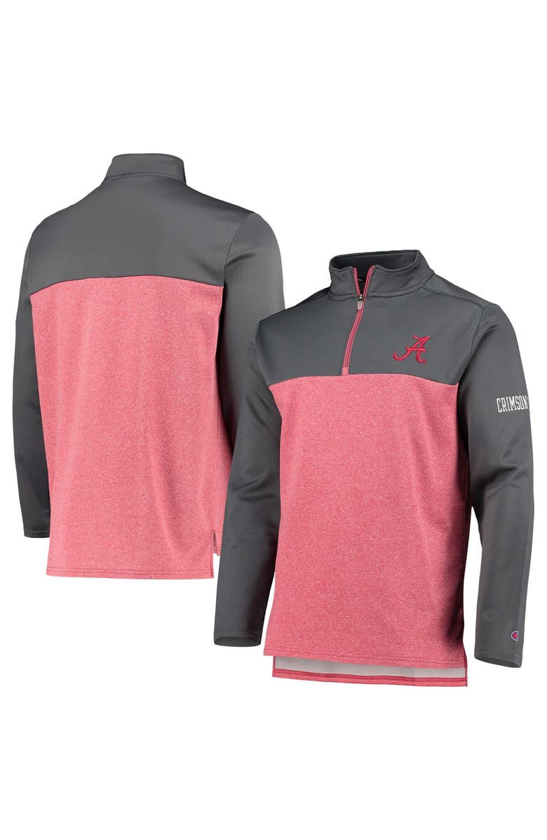 Champion Men's Champion Crimson Alabama Crimson Tide Gameday Quarter-Zip Jacket, Main, color, 