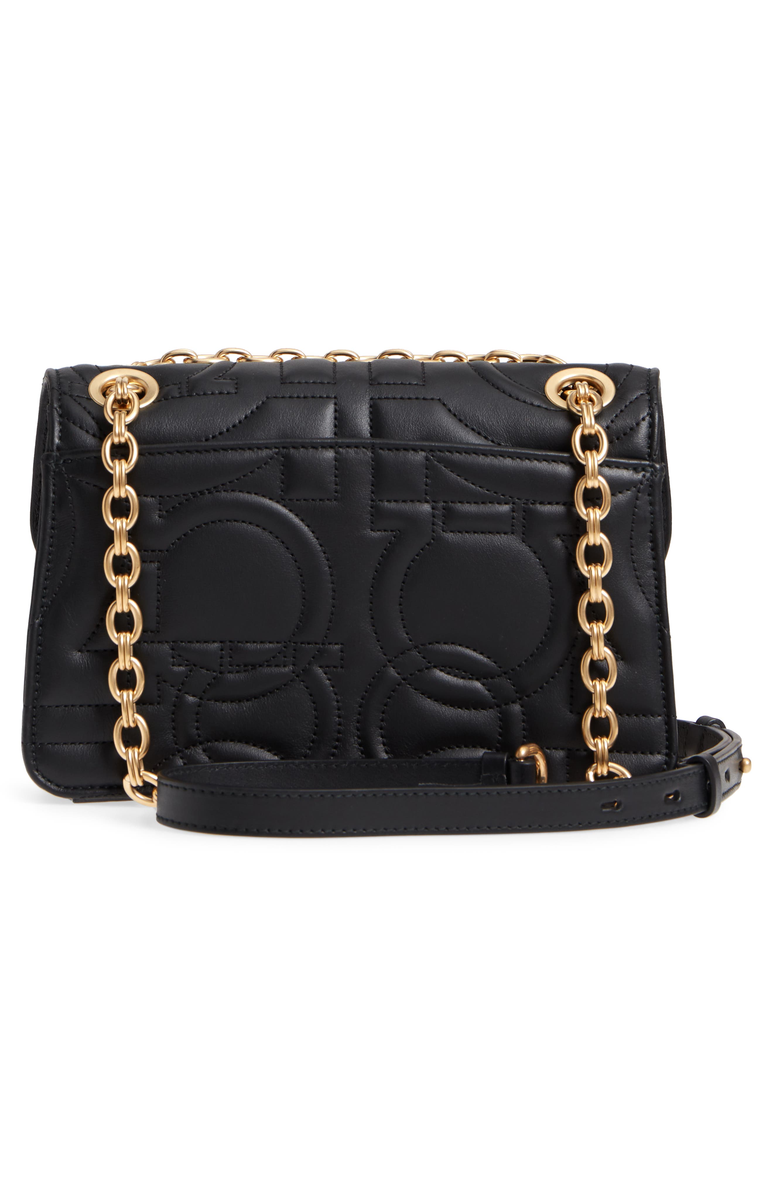 FERRAGAMO Salvatore Ferragamo Quilted Gancio Leather Shoulder Bag, Alternate, color, 