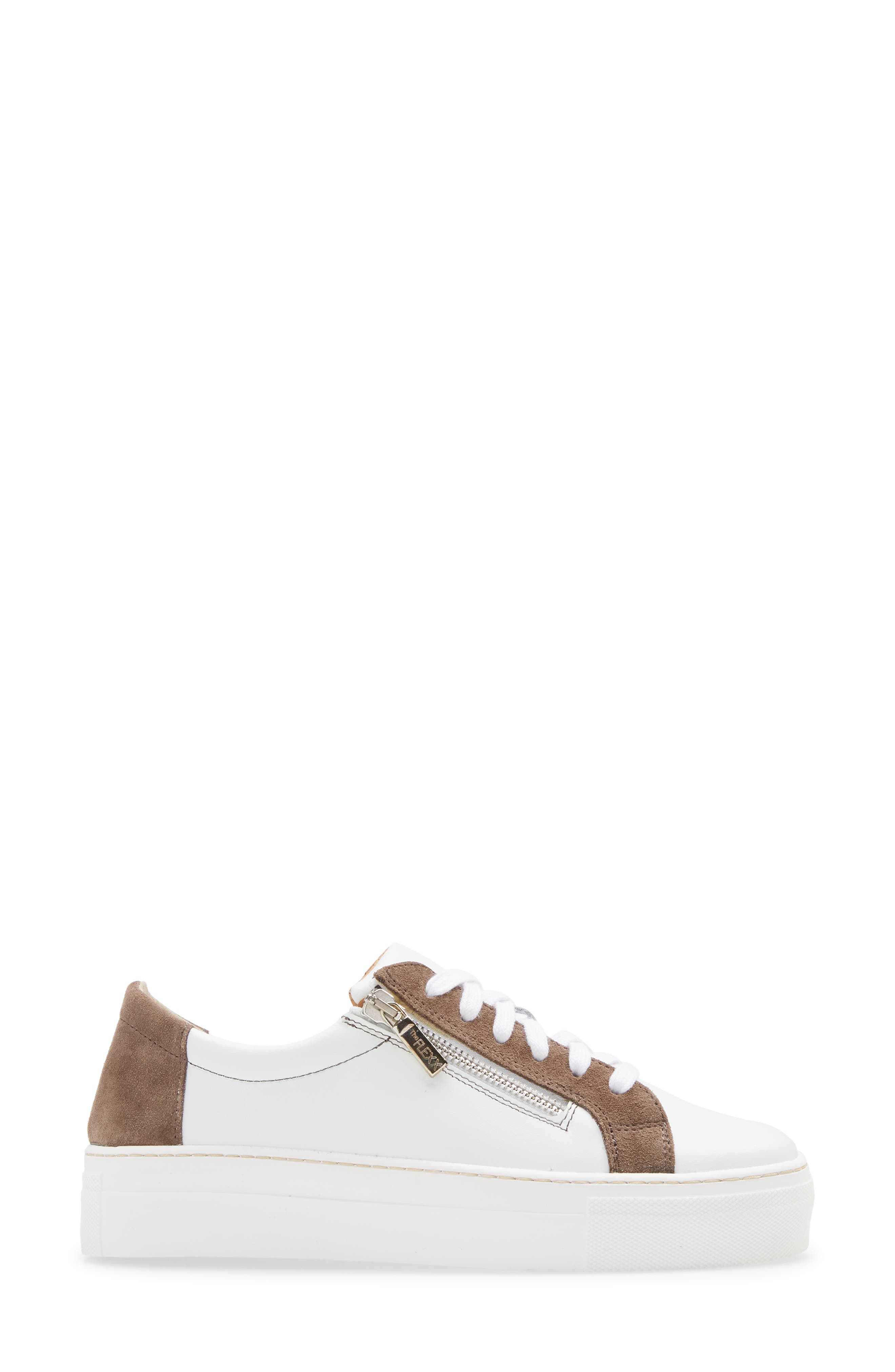 Grande Platform Sneaker, Alternate, color, WHITE/ GRAFITE KINO/ SUEDE