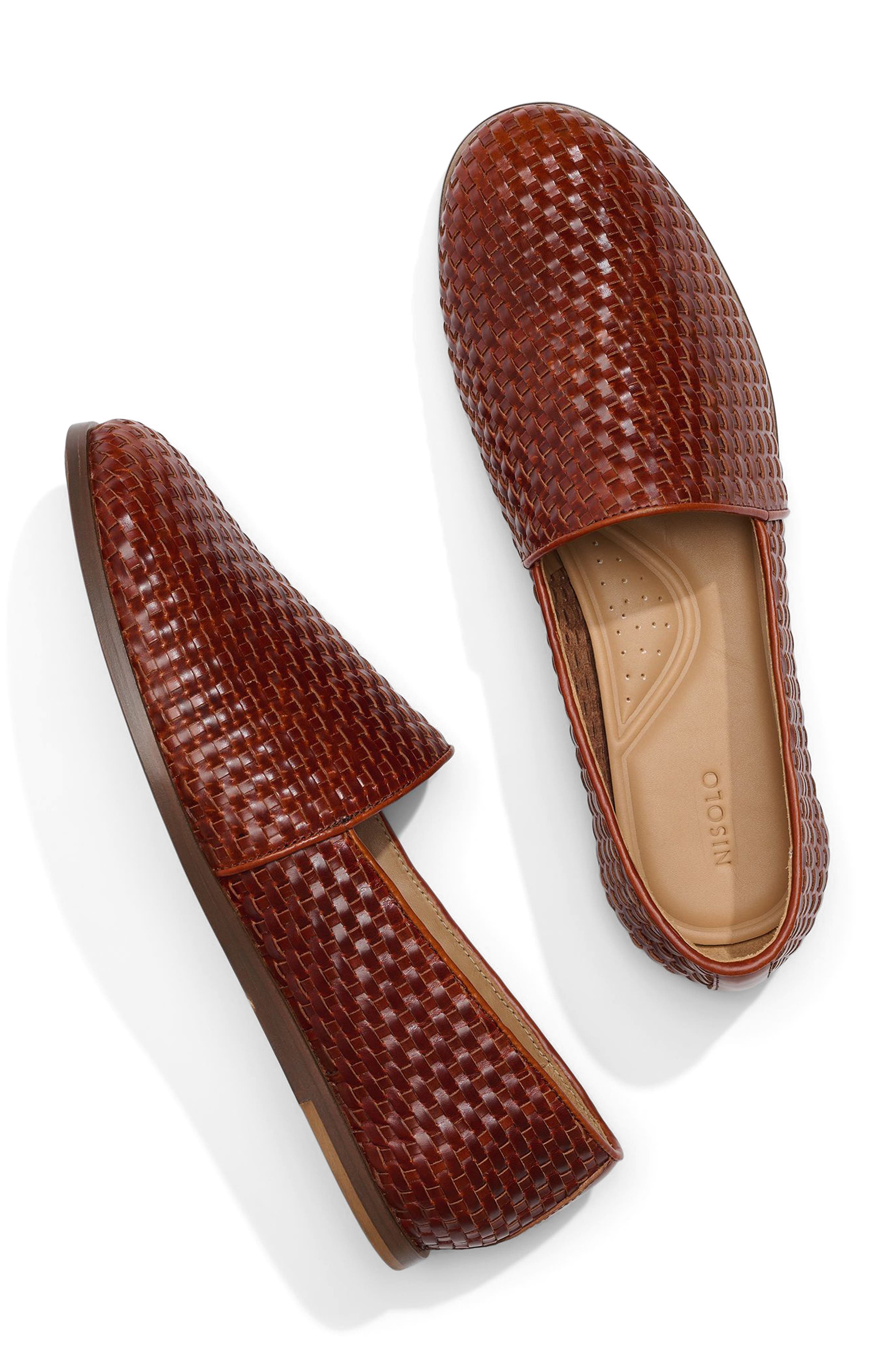 Nisolo Alejandro Woven Loafer, Alternate, color, Brandy