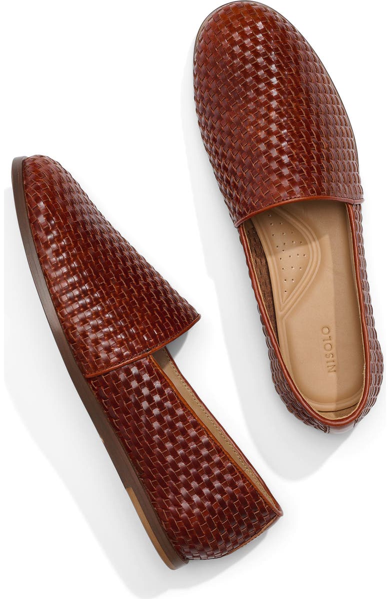 Nisolo Alejandro Woven Loafer, Alternate, color, Brandy