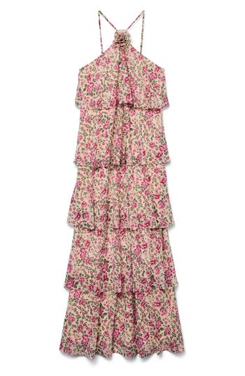 Vero Moda Lana Ruffle Tiered Halter Dress