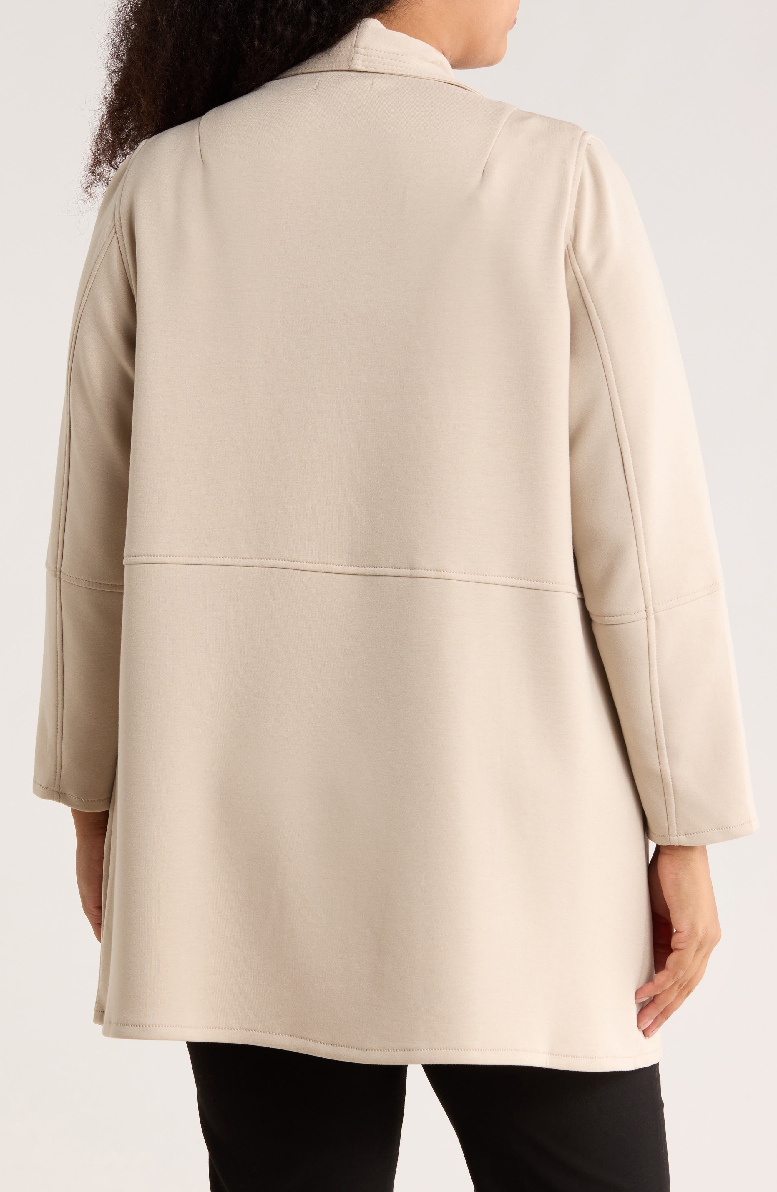 Draped Collar Scuba Jacket - image 4